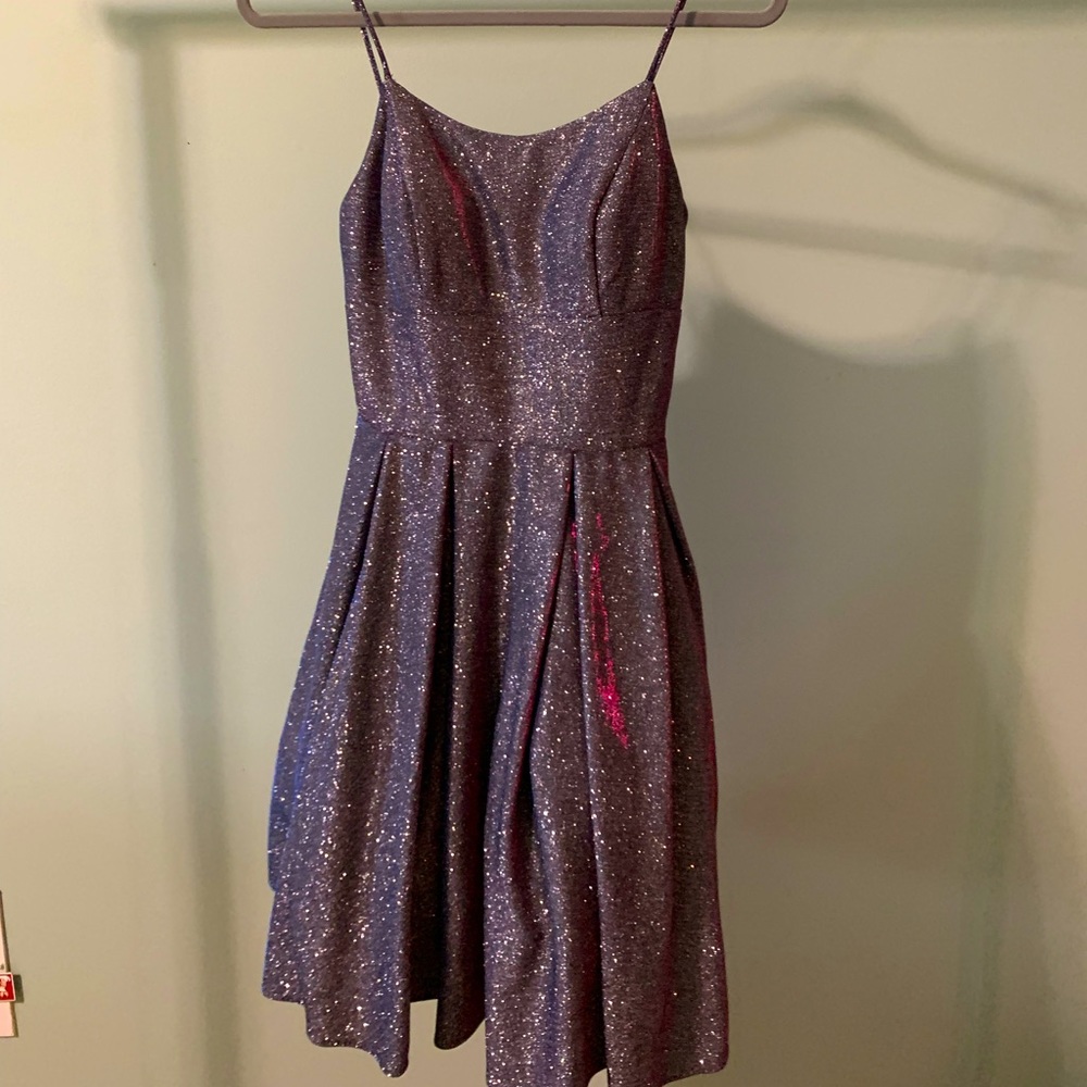 Betsy and Adam Silver Sparkle Party Dress. Size 2